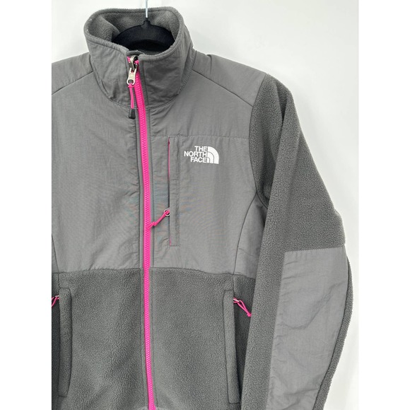 The North Face Polartic Denali Jacket Fleece Zip Up Turtle Neck Black Pink XS - Picture 2 of 8